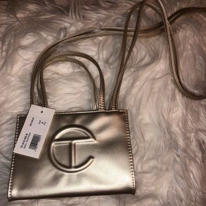 TELFAR GOLD SMALL SHOPPING BAG